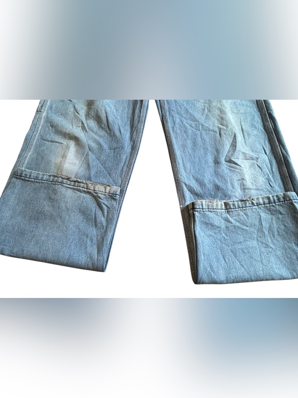 Vintage Liberty Denim Overalls Men’s 48x32 Light Wash Carpenter - Picture 8 of 16